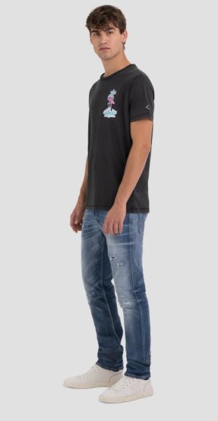 REPLAY T-SHIRT ΜΑΥΡΟ M6487.000.22658LM.099 FLAMINGO