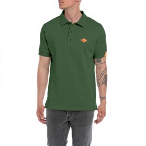 REPLAY POLO ΑΝΤΡΙΚΟ ΠΡΑΣΙΝΟ M3540A.000.20623.136 SLIM FIT