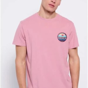 FUNKY BUDDHA T-SHIRT VINTAGE PINK FBM007-062-04