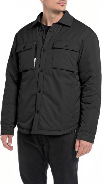 REPLAY JACKET ΜΑΥΡΟ ΑΝΤΡΙΚΟ M8361.000.84750.099 REGULAR FIT