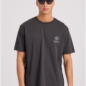 FUNKY BUDDHA T-SHIRT ΑΝΔΡΙΚΟ ΒΑΜΒΑΚΕΡΟ ΑΝΘΡΑΚΙ FBM009-069-04 RELAXED FIT