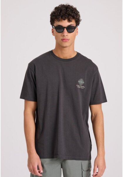 FUNKY BUDDHA T-SHIRT ΑΝΔΡΙΚΟ ΒΑΜΒΑΚΕΡΟ ΑΝΘΡΑΚΙ FBM009-069-04 RELAXED FIT