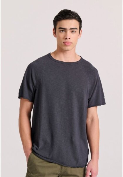 FUNKY BUDDHA T-SHIRT ΑΝΔΡΙΚΟ ΒΑΜΒΑΚΕΡΟ ΑΝΘΡΑΚΙ FBM009-008-04 RELAXED FIT