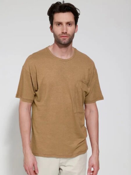 TRESOR T-SHIRT ΑΝΔΡΙΚΟ ΛΙΝΟ CAMEL FREDY 207019 REGULAR FIT