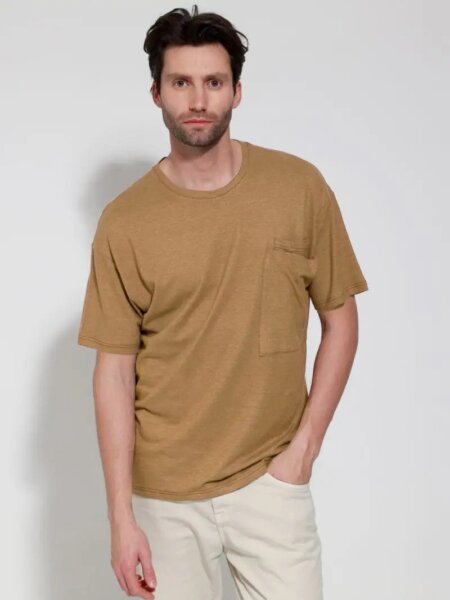 TRESOR T-SHIRT ΑΝΔΡΙΚΟ ΛΙΝΟ CAMEL FREDY 207019 REGULAR FIT