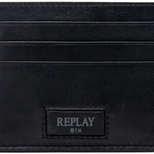 REPLAY CARD HOLDER ΜΑΥΡΟ ΔΕΡΜΑ FM5322.000.A1203A.0098