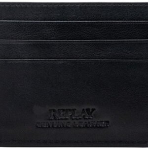 REPLAY CARD HOLDER ΜΑΥΡΟ ΔΕΡΜΑ FM5322.000.A1203A.0098