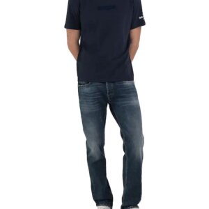 REPLAY T-SHIRT ΑΝΔΡΙΚΟ ΒΑΜΒΑΚΕΡΟ ΜΠΛΕ M6927.000.23608P.067 REGULAR FIT