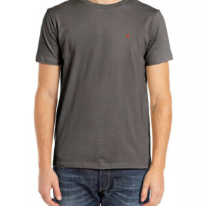 REPLAY T-SHIRT ΑΝΔΡΙΚΟ ΒΑΜΒΑΚΕΡΟ ΓΚΡΙ M6920.000.2660.493 REGULAR FIT