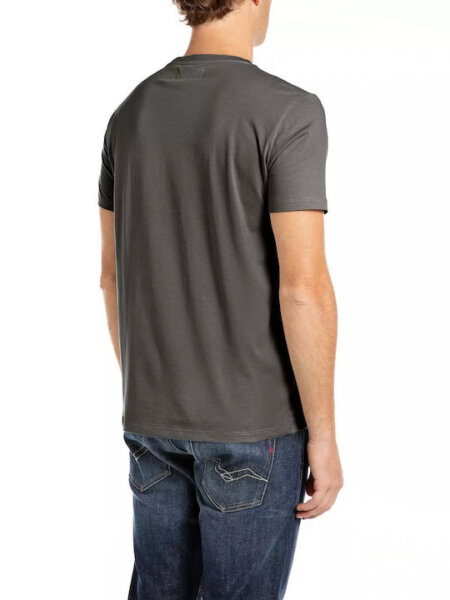 REPLAY T-SHIRT ΑΝΔΡΙΚΟ ΒΑΜΒΑΚΕΡΟ ΓΚΡΙ M6920.000.2660.493 REGULAR FIT