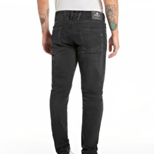 REPLAY JEAN ΑΝΤΡΙΚΟ ΜΑΥΡΟ ΒΑΜΒΑΚΕΡΟ ANBASS M914Y.000.719.704.099 SLIM FIT