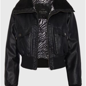 FUNKY BUDDHA JACKET ΓΥΝΑΙΚΕΙΟ ΟΙΚΟΛΟΓΙΚΟ ΔΕΡΜΑ ΜΑΥΡΟ FBL010-131-01