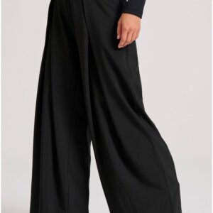 FUNKY BUDDHA ΠΑΝΤΕΛΟΝΑ ΜΕ ΜΟΝΗ ΠΙΕΤΑ ΜΑΥΡΗ FBL010-131-02 WIDE LEG