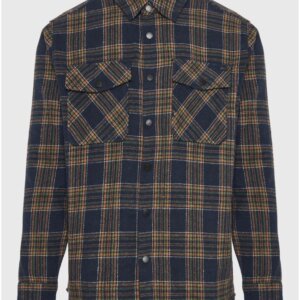 FUNKY BUDDHA ΠΟΥΚΑΜΙΣΟ OVERSHIRT ΑΝΔΡΙΚΟ ΚΑΡΩ FLANNEL DK NANY FBM010-038-05 REGULAR FIT