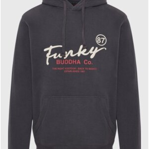 FUNKY BUDDHA ΦΟΥΤΕΡ ΜΕ ΚΟΥΚΟΥΛΑ ΑΝΔΡΙΚΟ ΑΝΘΡΑΚΙ FBM010-013-06 REGULAR FIT