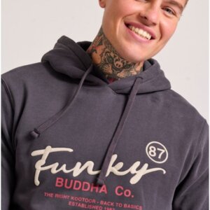 FUNKY BUDDHA ΦΟΥΤΕΡ ΜΕ ΚΟΥΚΟΥΛΑ ΑΝΔΡΙΚΟ ΑΝΘΡΑΚΙ FBM010-013-06 REGULAR FIT