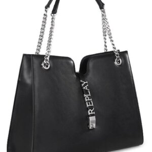 REPLAY ΤΣΑΝΤΑ ΓΥΝΑΙΚΕΙΑ SHOPPER ΜΑΥΡΗ FW3685.000.A0015G.0098