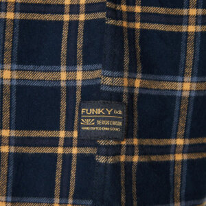 FUNKY BUDDHA ΠΟΥΚΑΜΙΣΟ FLANNEL ΑΝΔΡΙΚΟ ΚΑΡΩ ΒΑΜΒΑΚΕΡΟ VINTAGE BEIGE FBM010-026-05 REGULAR FIT