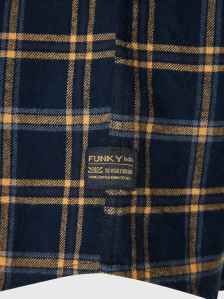 FUNKY BUDDHA ΠΟΥΚΑΜΙΣΟ FLANNEL ΑΝΔΡΙΚΟ ΚΑΡΩ ΒΑΜΒΑΚΕΡΟ VINTAGE BEIGE FBM010-026-05 REGULAR FIT