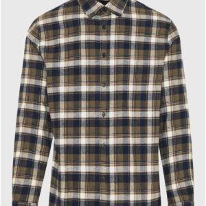 FUNKY BUDDHA ΠΟΥΚΑΜΙΣΟ FLANNEL ΑΝΔΡΙΚΟ ΚΑΡΩ ΧΑΚΙ FBM010-030-05 REGULAR FIT