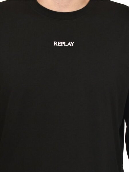 REPLAY T-SHIRT ΜΑΚΡΥΜΑΝΙΚΟ ΑΝΔΡΙΚΟ JERSEY ΜΑΥΡΟ M6919.000.22524P.098 REGULAR FIT