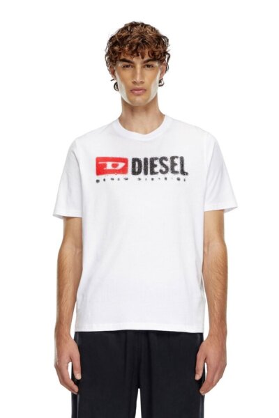 DIESEL T-SHIRT ΑΝΔΡΙΚΟ ΛΕΥΚΟ A15025-0GRAI-100 T-ADJUST-K14 REGULAR FIT