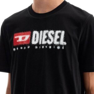 DIESEL T-SHIRT ΑΝΔΡΙΚΟ ΜΑΥΡΟ A015025-0GRAI-9XX T-ADJUST-K14 REGULAR FIT