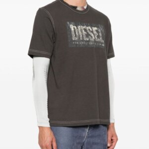 DIESEL T-SHIRT ΑΝΔΡΙΚΟ ΓΚΡΙ A14886-0DMAA-93R T-ADJUST-Q1 REGULAR FIT