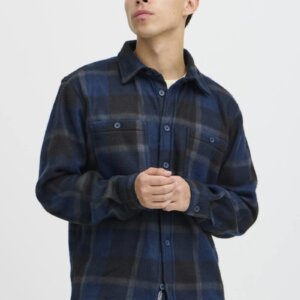 BLEND ΠΟΥΚΑΜΙΣΟ OVERSHIRT FLANNEL ΚΑΡΟ ΜΠΛΕ ΑΝΔΡΙΚΟ 20717246 REGULAR FIT