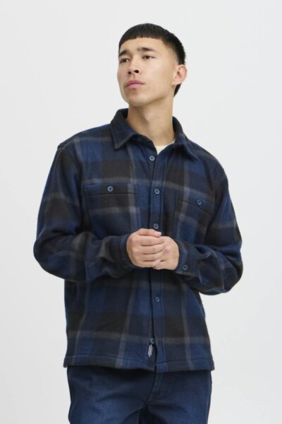 BLEND ΠΟΥΚΑΜΙΣΟ OVERSHIRT FLANNEL ΚΑΡΟ ΜΠΛΕ ΑΝΔΡΙΚΟ 20717246 REGULAR FIT