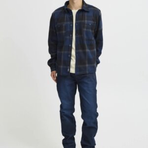 BLEND ΠΟΥΚΑΜΙΣΟ OVERSHIRT FLANNEL ΚΑΡΟ ΜΠΛΕ ΑΝΔΡΙΚΟ 20717246 REGULAR FIT