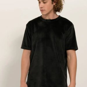 TRESOR T-SHIRT ΒΕΛΟΥΡ ΑΝΔΡΙΚΟ ΜΑΥΡΟ 207062 NELLO OVERSIZE FIT