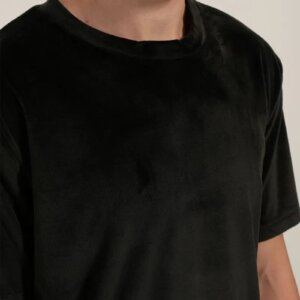 TRESOR T-SHIRT ΒΕΛΟΥΡ ΑΝΔΡΙΚΟ ΜΑΥΡΟ 207062 NELLO OVERSIZE FIT