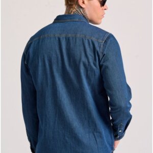 FUNKY BUDDHA ΠΟΥΚΑΜΙΣΟ DENIM ΑΝΤΡΙΚΟ ΜΠΛΕ FBM010-054-05 REGULAR FIT