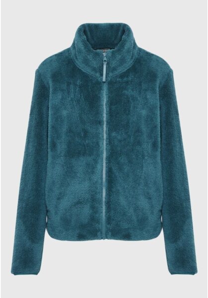 FUNKY BUDDHA ΖΑΚΕΤΑ FLEECE ΓΥΝΑΙΚΕΙΑ TEAL FBL010-135-06 REGULAR FIT