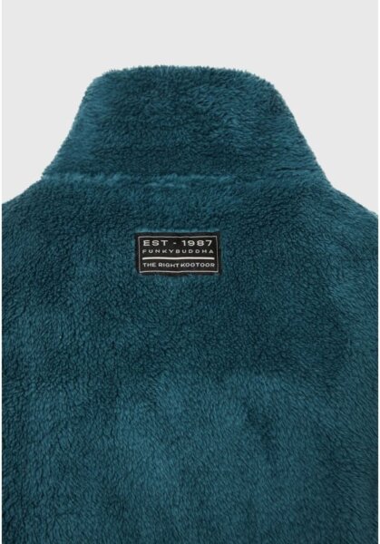 FUNKY BUDDHA ΖΑΚΕΤΑ FLEECE ΓΥΝΑΙΚΕΙΑ TEAL FBL010-135-06 REGULAR FIT