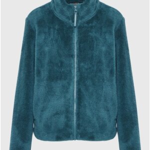 FUNKY BUDDHA ΖΑΚΕΤΑ FLEECE ΓΥΝΑΙΚΕΙΑ TEAL FBL010-135-06 REGULAR FIT