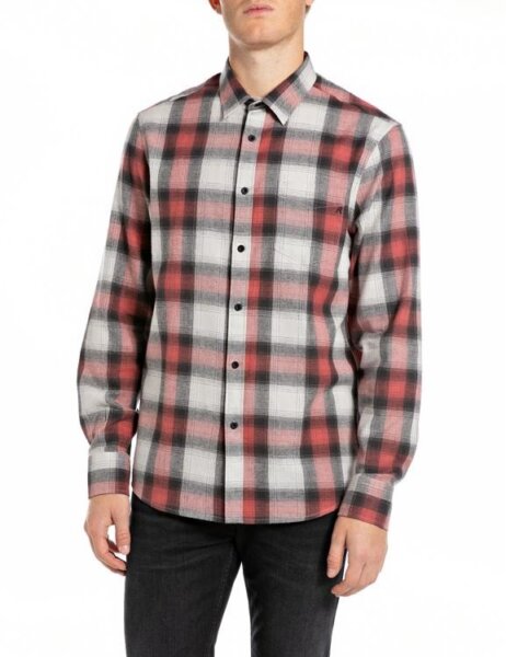 REPLAY ΠΟΥΚΑΜΙΣΟ ΚΑΡΩ FLANNEL ΑΝΤΡΙΚΟ M4106.000.52702.010 REGULAR FIT