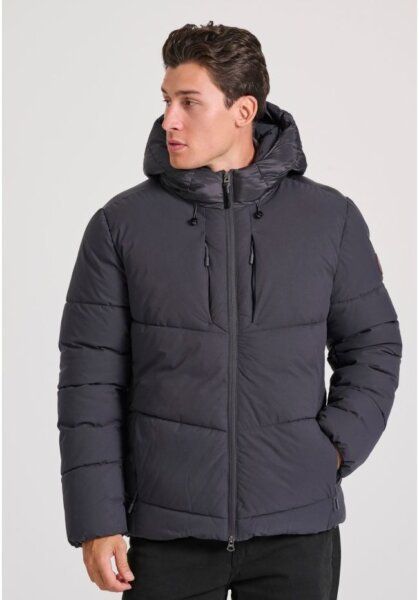 FUNKY BUDDHA JACKET PUFFER ΑΝΘΡΑΚΙ ΑΝΤΡΙΚΟ FBM010-032-01 REGULAR FIT