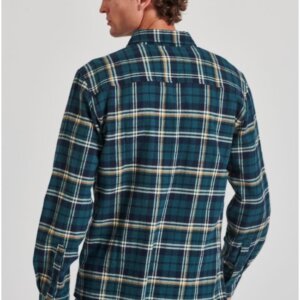 FUNKY BUDDHA ΠΟΥΚΑΜΙΣΟ FLANNEL ΑΝΔΡΙΚΟ ΚΑΡΩ DK MOSS FBM010-027-05