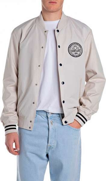 REPLAY JACKET BOMBER ΑΝΔΡΙΚΟ ΜΠΕΖ M8441.000.85120.013 REGULAR FIT