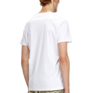 DIESEL T-SHIRT ΑΝΔΡΙΚΟ ΒΑΜΒΑΚΕΡΟ ΛΕΥΚΟ A14819-0SKAF-100 T-MIEGOR-K77 REGULAR FIT