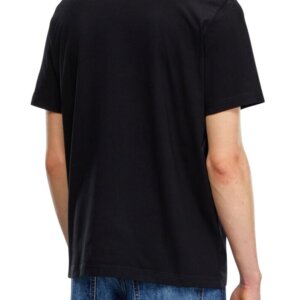 DIESEL T-SHIRT ΑΝΔΡΙΚΟ ΒΑΜΒΑΚΕΡΟ ΜΑΥΡΟ A15398-0GRAI-9XX T-ADJUST-Q7 REGULAR FIT