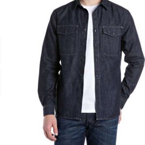 REPLAY ΠΟΥΚΑΜΙΣΟ DENIM ΑΝΔΡΙΚΟ ΜΠΛΕ ΣΚΟΥΡΟ M4124.000.860B04.007 REGULAR FIT